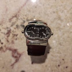 Vintage Geneva Elite Ladies Watch (Dark Brown Bangle Cuff Style)