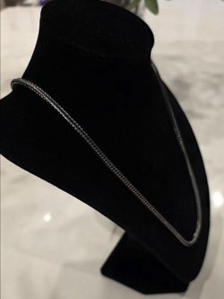 24" Black Rhodium-Plated Franco Chain Over Brass – New