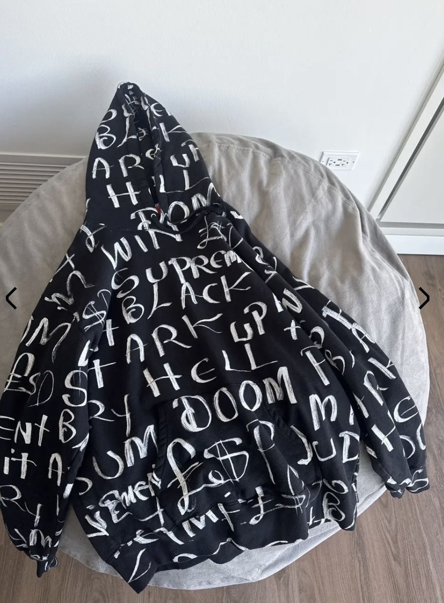 SUPREME BLACK ARK HOODIE SIZE M