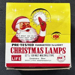 Vintage Christmas Lights Display With Lights