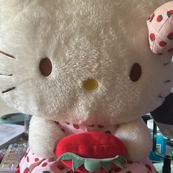 Jumbo Hello Kitty Strawberry Plushie