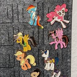 12 Piece My Little Pony Gold Enamel Pins
