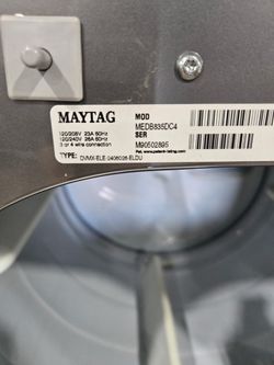 Maytag washer/dryer