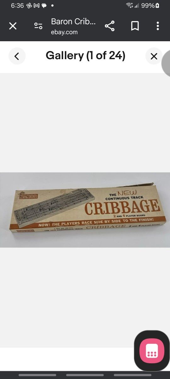 VINTAGE CRIBBAGE GAME