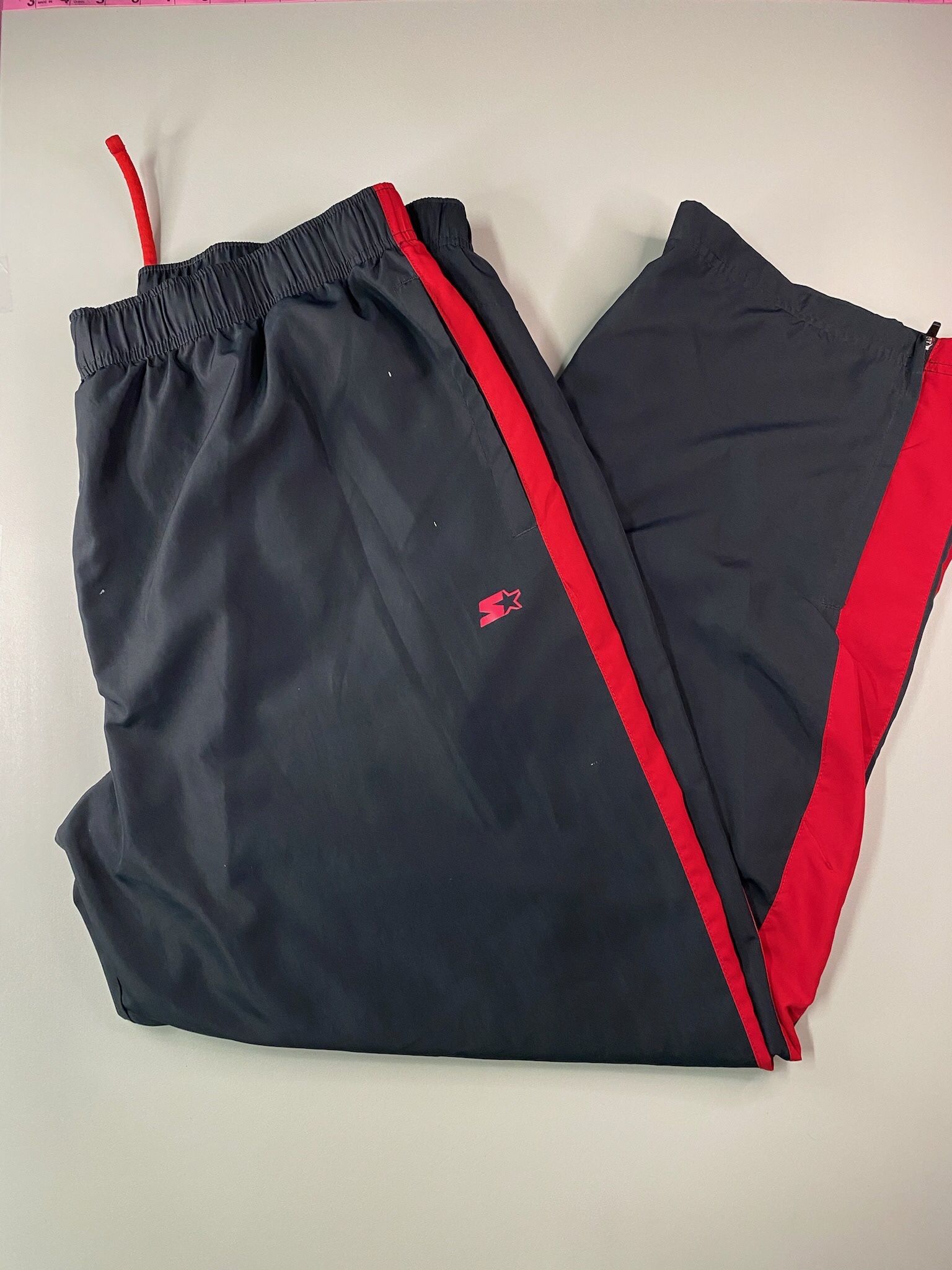 STARTER Men’s X-Large Sweatpants Black With Red Stripe