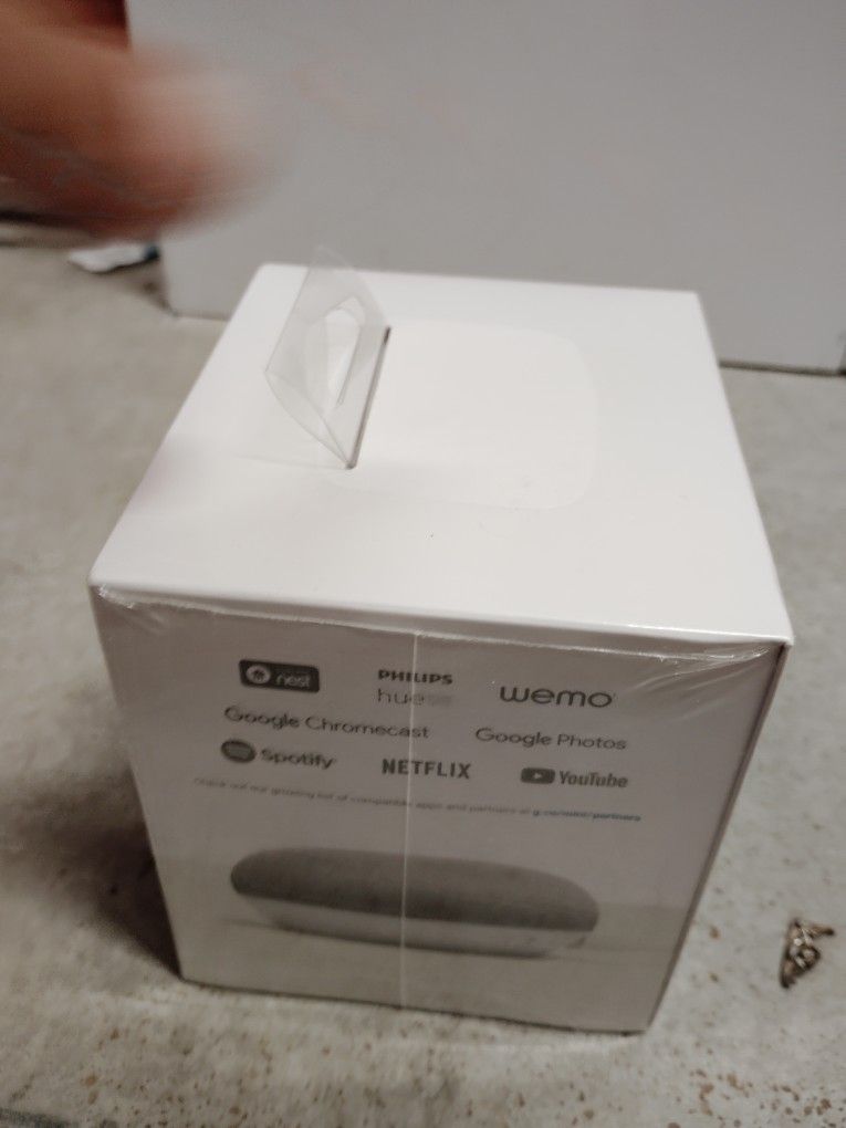 New in Box Google Home Mini Smart Assistant Chalk Sealed