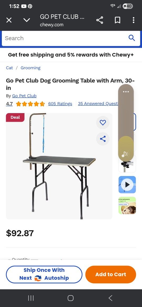 Cat Grooming Table