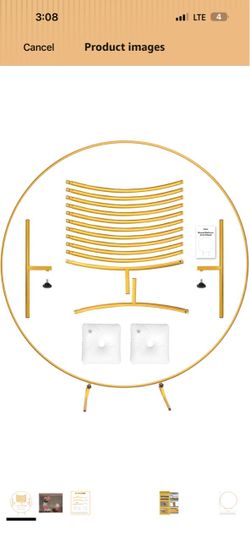 Round Balloon Arch Stand Gold