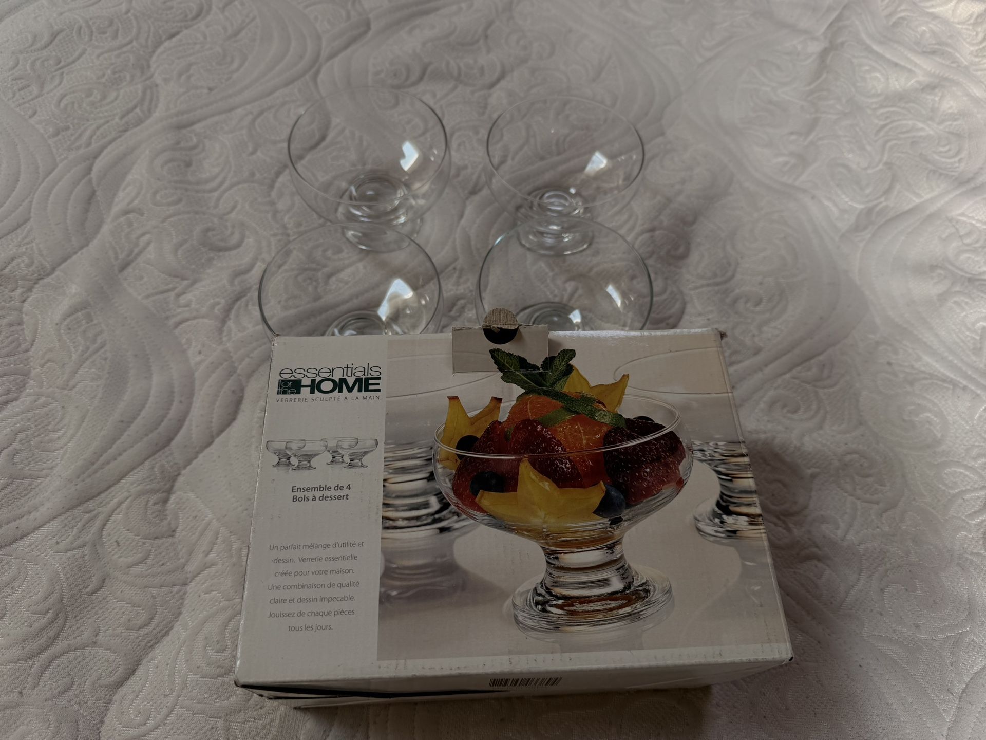 4 Pcs Dessert / Ice cream / Fruits🍨 Glass Set