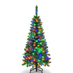 Christmas Tree 4.5ft With Lights Multicolor 