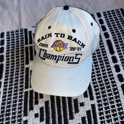 VINTAGE LOS ANGELES LAKERS KOBE SHAQ BACK TO BACK CHAMPIONS SNAPBACK 2000-2001