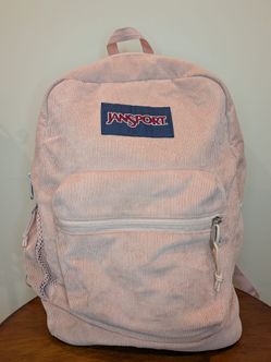 pink backpack corduroy