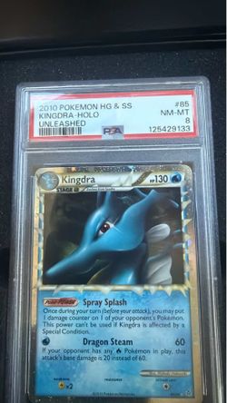 2010 POKEMON HEARTGOLD KINGDRA PRIME #85 ULTRA RARE PSA 8 NEAR MINT