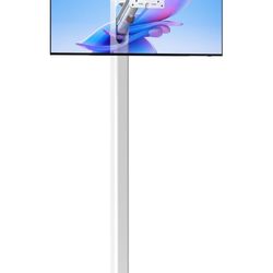 CTA Digital Ergonomic Floor Stand for Monitors & TV’s Up to 35-inches & 22 lbs - Mobile Healthcare Grade with Anti-Knockdown Base & Height Adjustabili