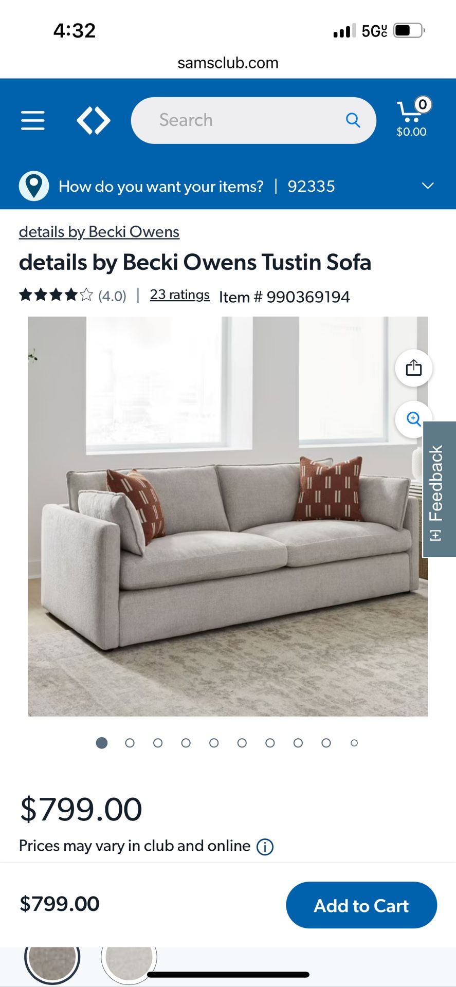 Details by Becki Owens Tustin Sofa