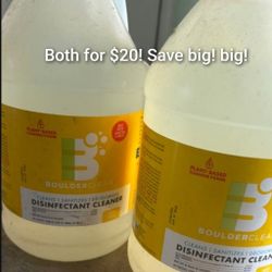 2x Boulder Clean Disinfectant Cleaner, Fresh Lemon, 128 fl oz Save Big !