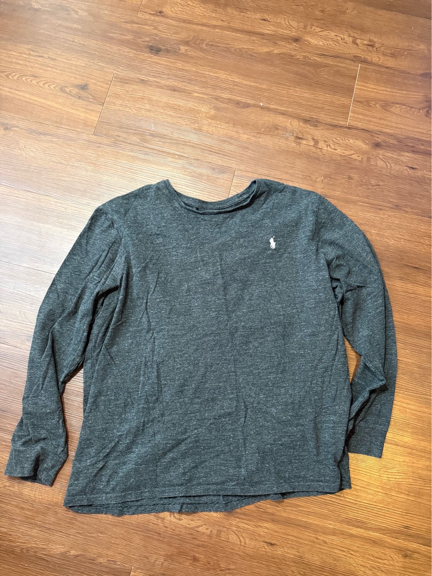 Polo Ralph Lauren Heather Gray Quiet Luxury Minimalist Y2K Tee