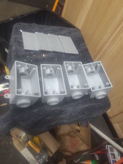 4ea Singke Gang 3/4 Pvc Boxes With Blanks