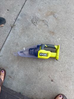 This cordless handheld vacuum is from the RYOBI brand.