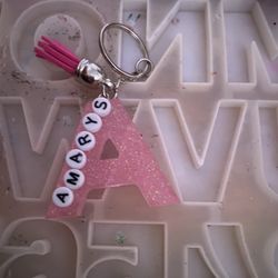 Resin Name Keychain
