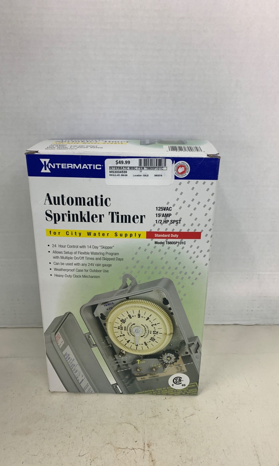 Intermatic automatic sprinkler timer