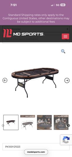 Barrington Charleston 10-Player Premium Poker Table