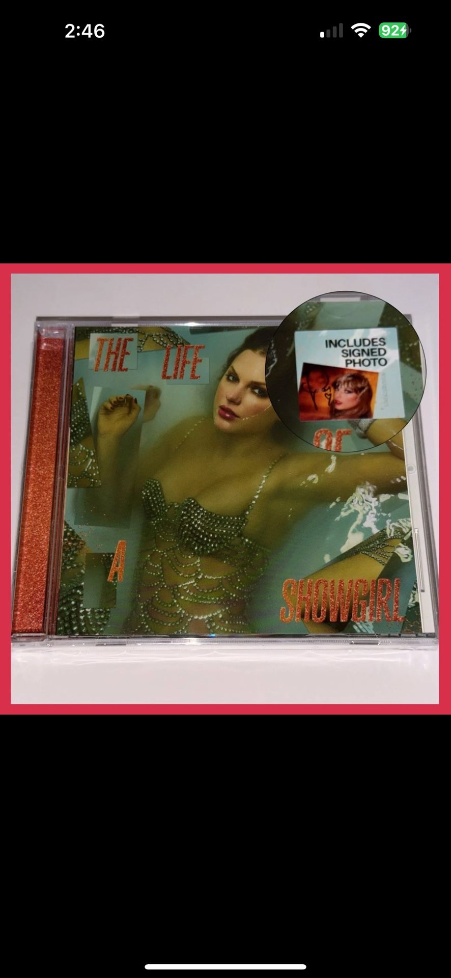 Taylor Swift The Life of a Showgirl CD Signed Autograph Photos 1 - NEW IN HAND