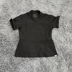 Medium FIGS Black Inala scrub top