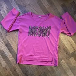 Juicy Couture Hot Pink MEOW Cat Sweatshirt - Women | Color: Pink | Size:Large