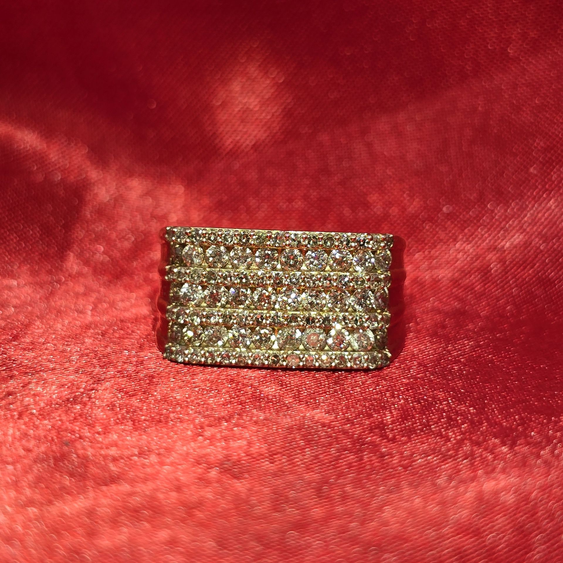 10k Yellow Gold Diamond Round Ring 1.75 ctw