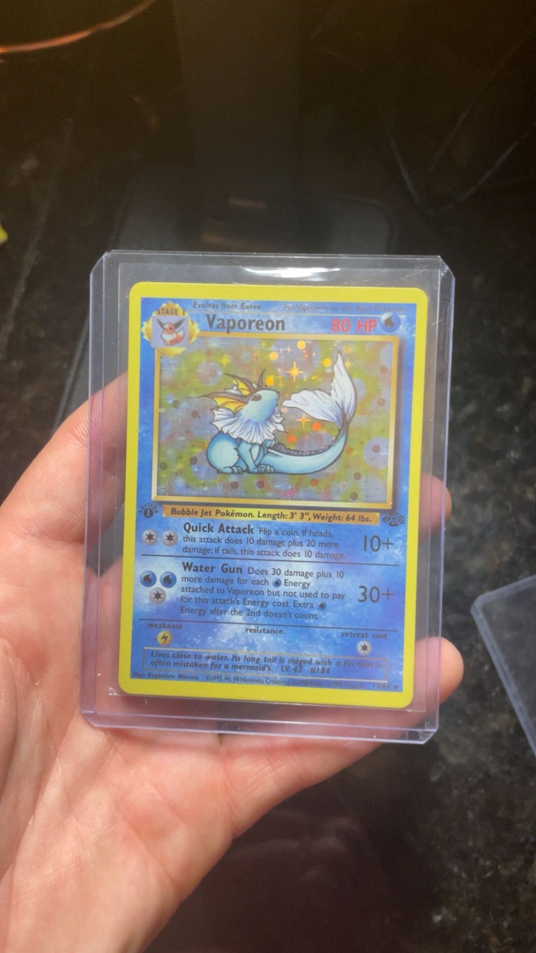 Pokemon 1st Edition Vaporeon Holo (Jungle)