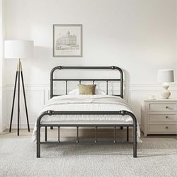 New Twin Metal Bed Frame Noise-Free No Box Spring Needed