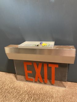 EXIT sign - Lighted heavy duty above-the-door sign