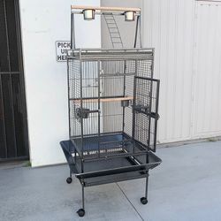 (NEW) $155 Large 68-inch Tall Bird Cage with Rolling Stand for Parrots Parakeets Cockatiel Lovebird