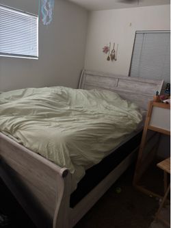 Queen sleigh bed frame