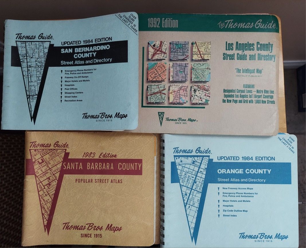 Vintage Thomas Guide Map Books