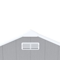 Campcraft 8*8ft resin storage shed, high quality pp material, strong structure, waterproof, rust and UV proof, large storage space, 12mm thick pp boar