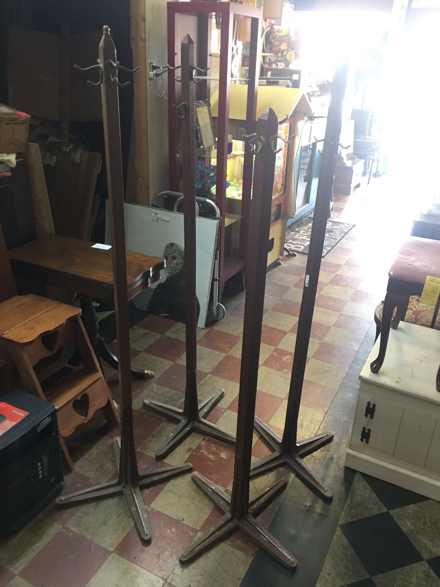 Wooden coat racks