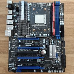 MSI 790FX-GD70 Motherboard AMD Athlon X3 4GB DDR3 For PC Desktop Computer Gaming Retro