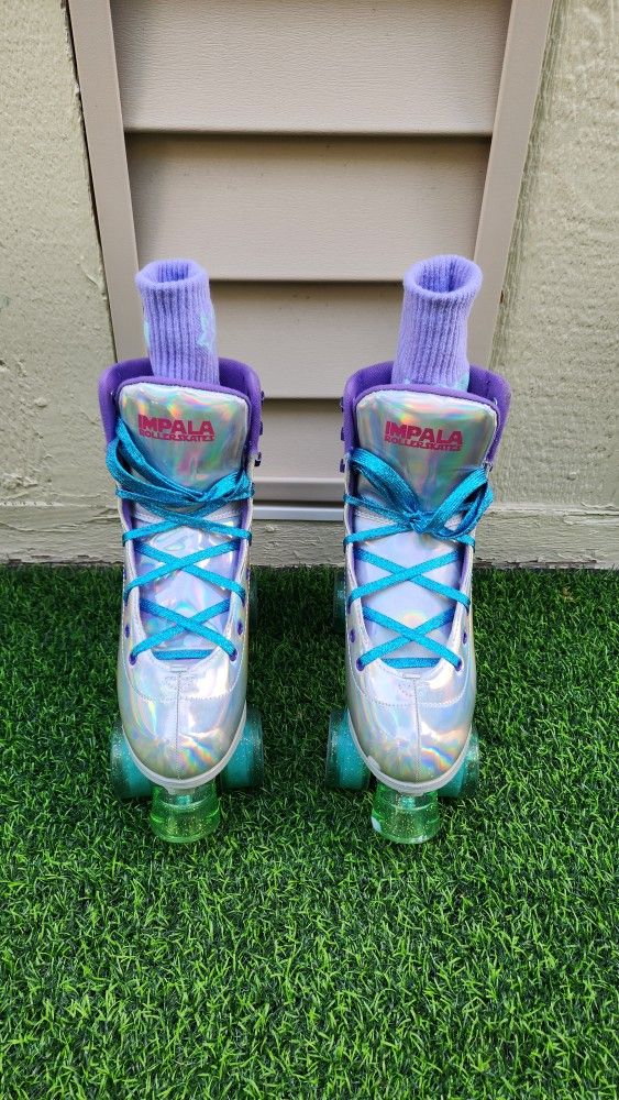 Impala Women's Rainbow Holographic Rollerskates Size 9 w