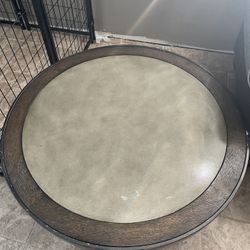 Round Grey Coffee Table 