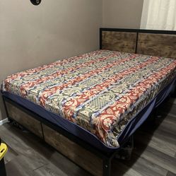 Bed and frame Queen