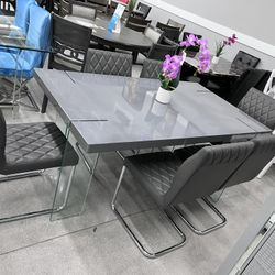Gorgeous Dining Set 🩶 Grey Color 🩶 Modern Style 