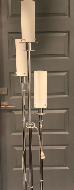 Chrome Multi-Rod Floor Lamp Base