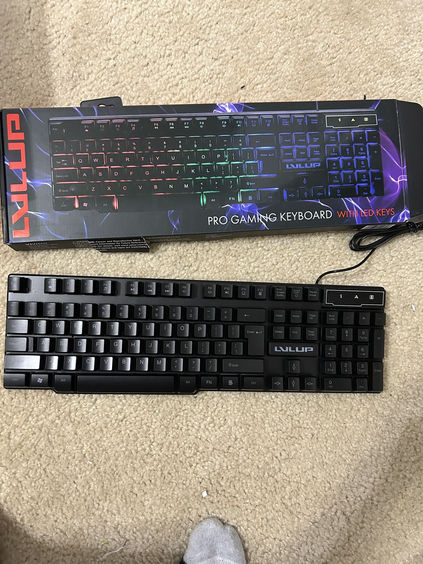 gaming keyboard never used