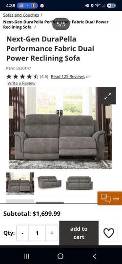 2 sofas power Recliner like New