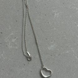 Tiffany And Co. Silver Heart Necklace 