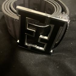 Mens black fendi belt