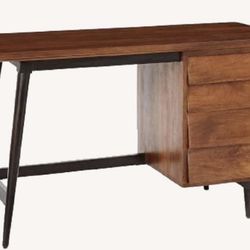 Great Conditioner West Elm Lars Genuine Wood Mid Century Style Desk With Drawers 