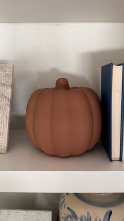 Terracotta Ceramic Pumpkin Decor